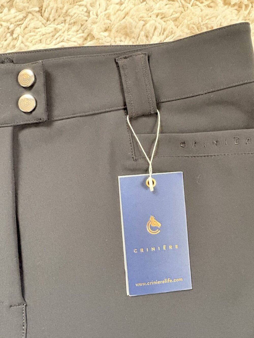 CRINIĒRE Juliette High Compression Breeches Black NWT New With Tags 34 - Picture 3 of 6